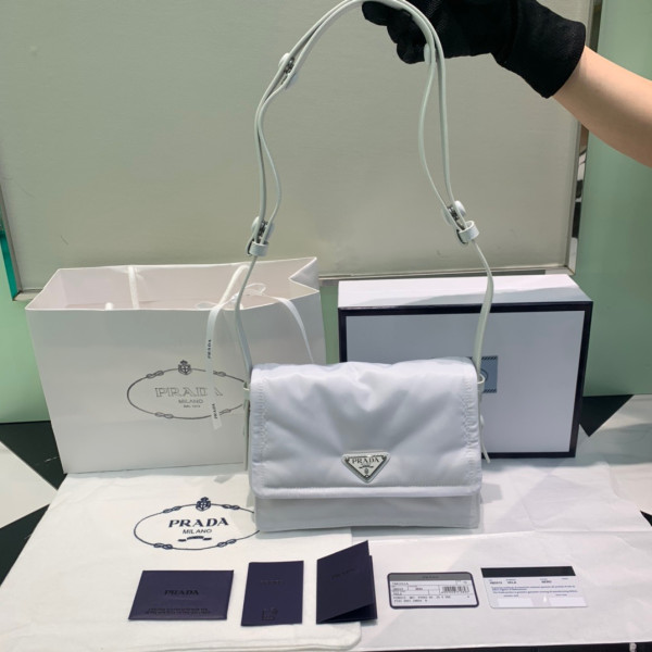 Pra*a small padded re-nylon shoulder bag