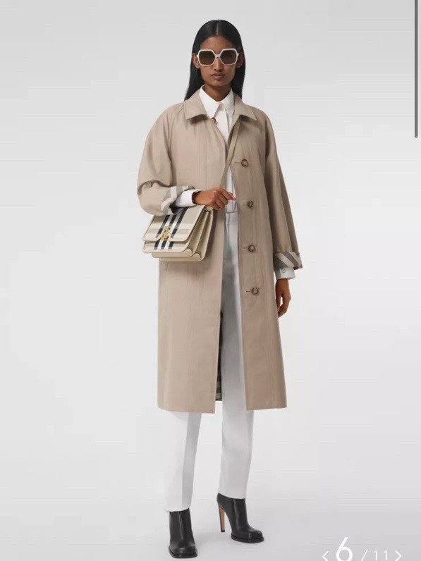 B**rry medium check canvas and leather tb bag