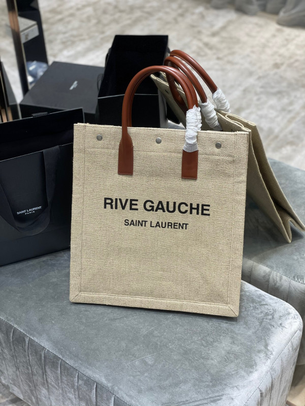 Y*L rive gauche n/s shopping bag in linen and cotton