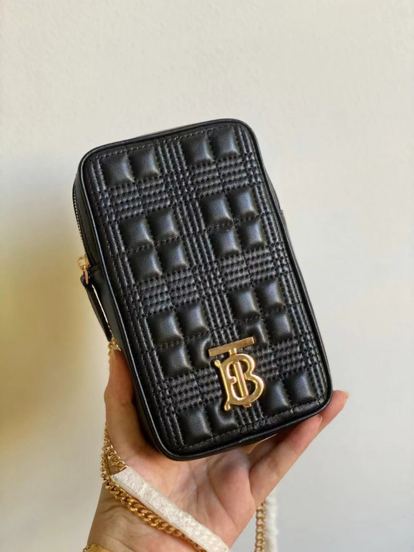 B**rry quilted lambskin lola pouch with chain strap