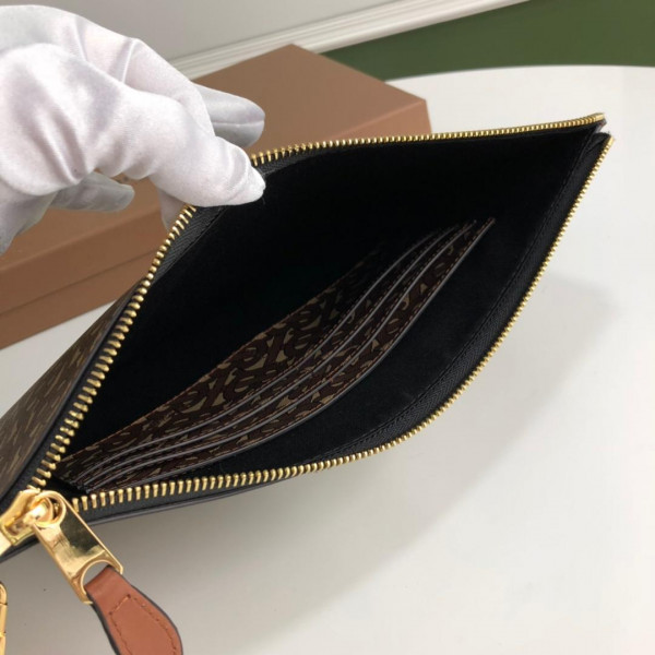 B**rry tmonogram stripe print e-canvas zip pouch