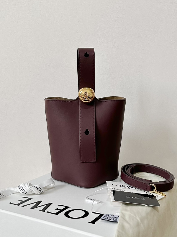 Lowee Mini Pebble Bucket bag-19.5*16*16CM