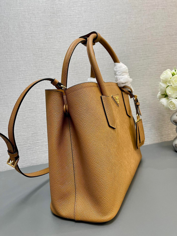 medium saffiano leather double Pra*a bag