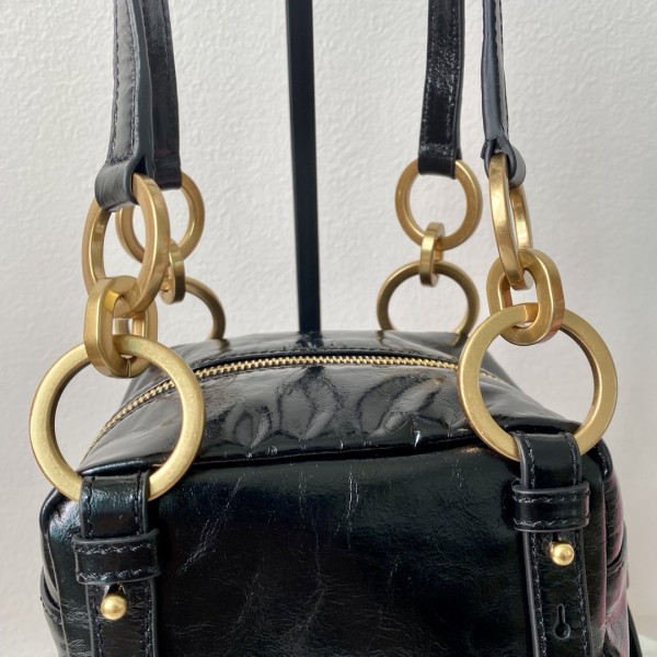 Pra*a dangle leather top-handle mini-bag