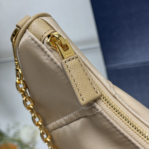 Pra*a demi-lune re-nylon shoulder bag