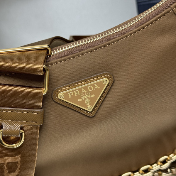 Pra*a demi-lune re-nylon shoulder bag