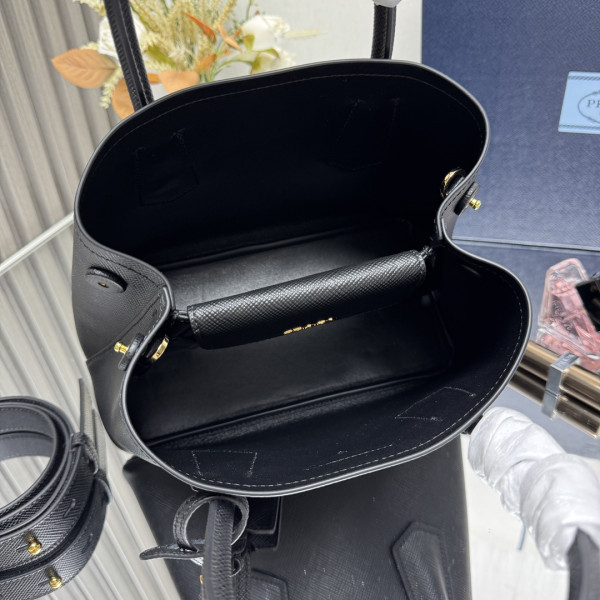 Pra*a small double saffiano leather bag