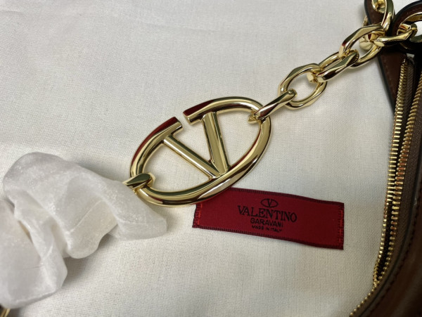 VALENTINO Small Vlogo Moon Hobo Bag - 29*23*11CM