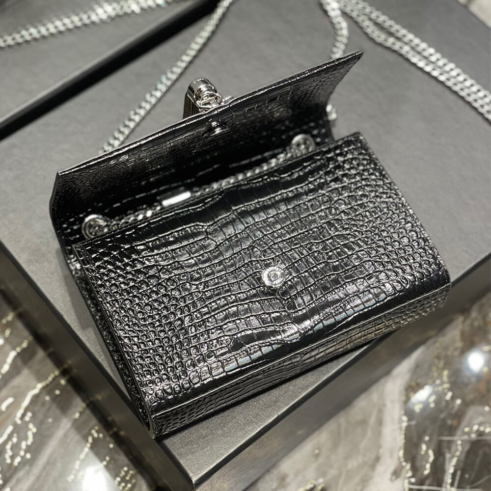 YSL KATE EMBOSSED SHOULDER BAG