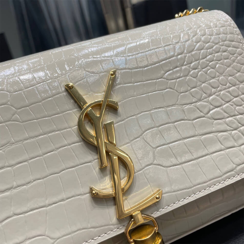 YSL KATE EMBOSSED SHOULDER BAG