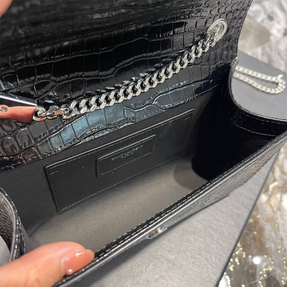 YSL KATE EMBOSSED SHOULDER BAG