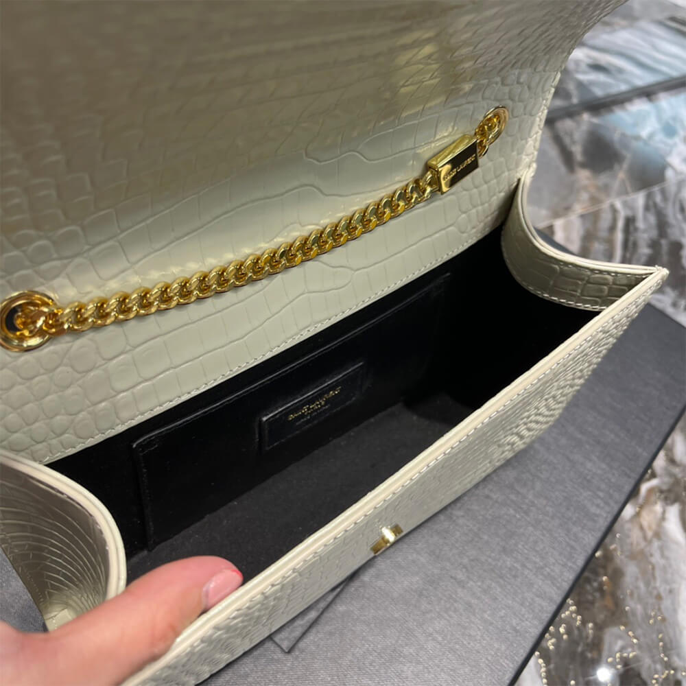 YSL KATE EMBOSSED SHOULDER BAG