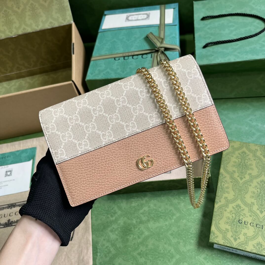 GG Marmont two-tone mini chain bag