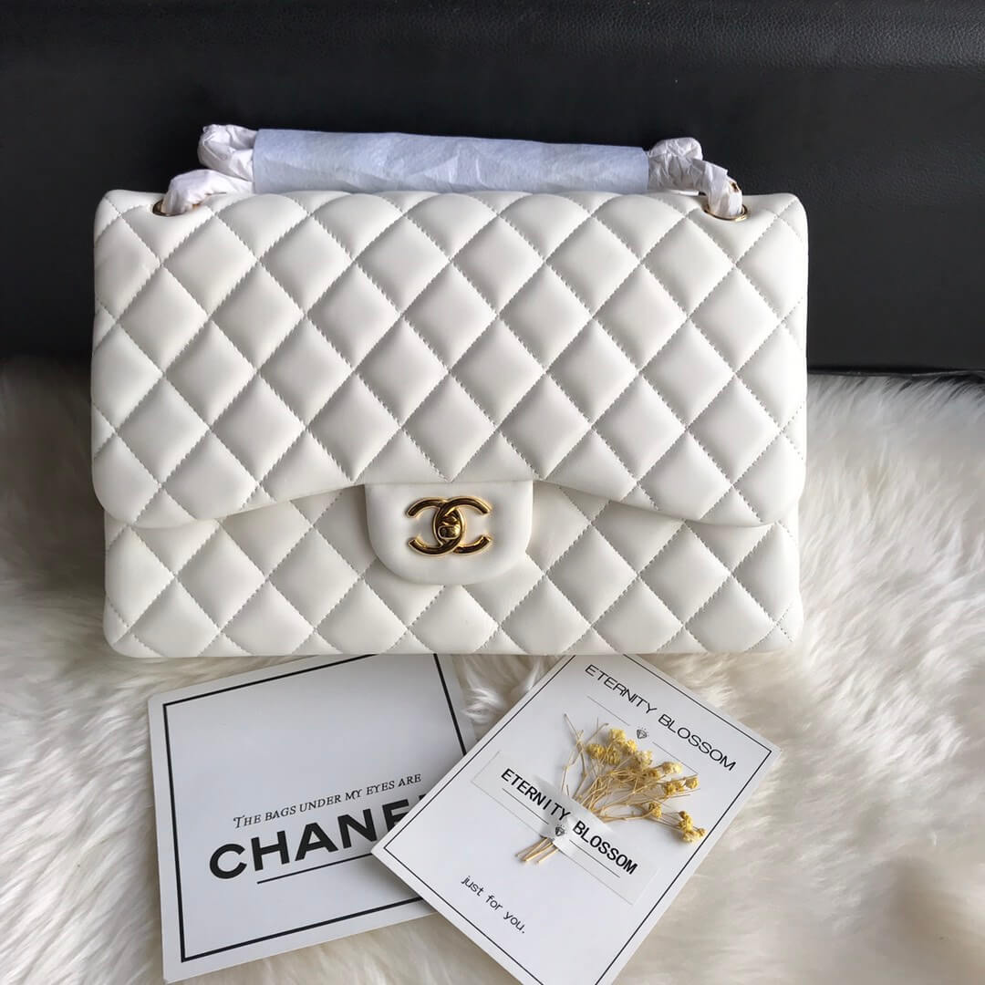 Ch*el large classic handbag(high-end grade)