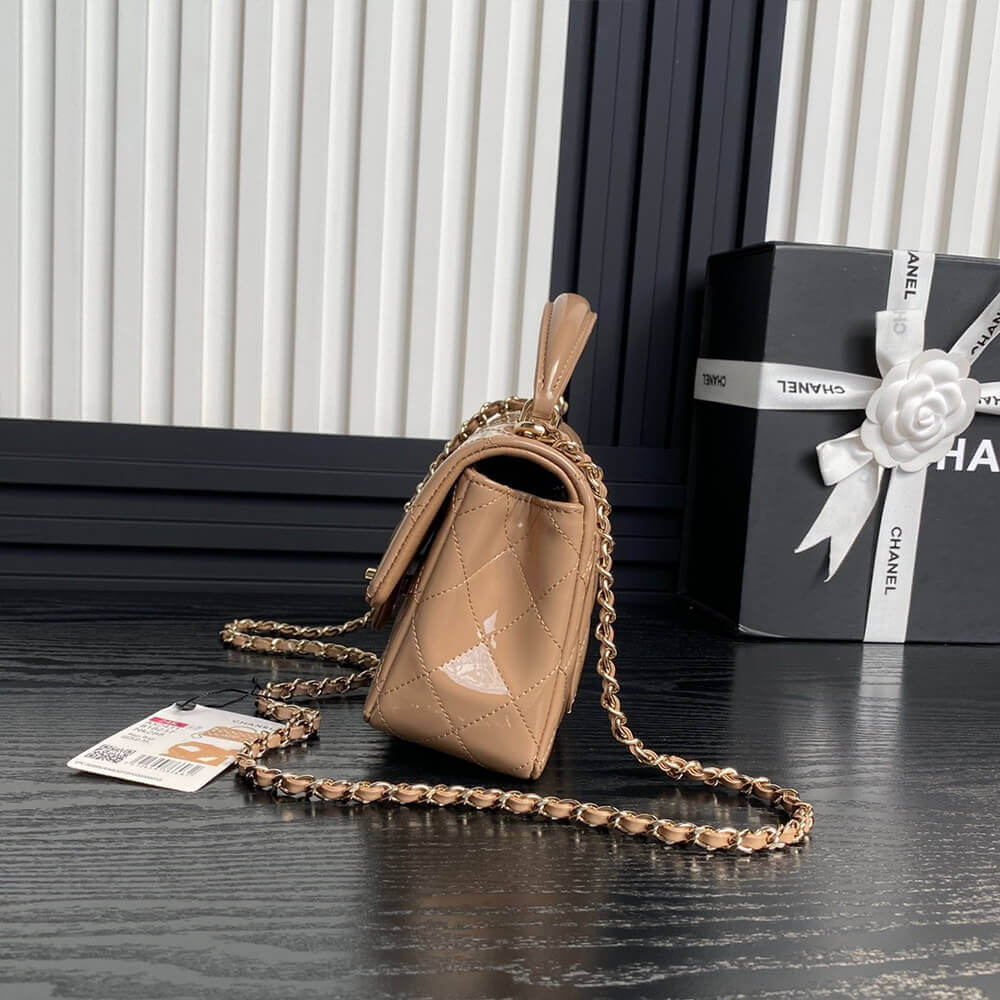Ch*el mini classic handbag with top handle
