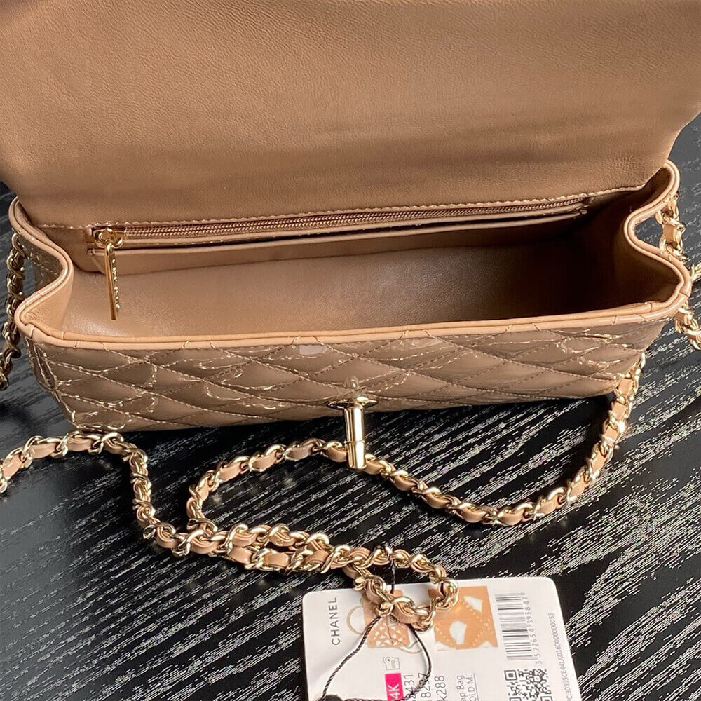 Ch*el mini classic handbag with top handle